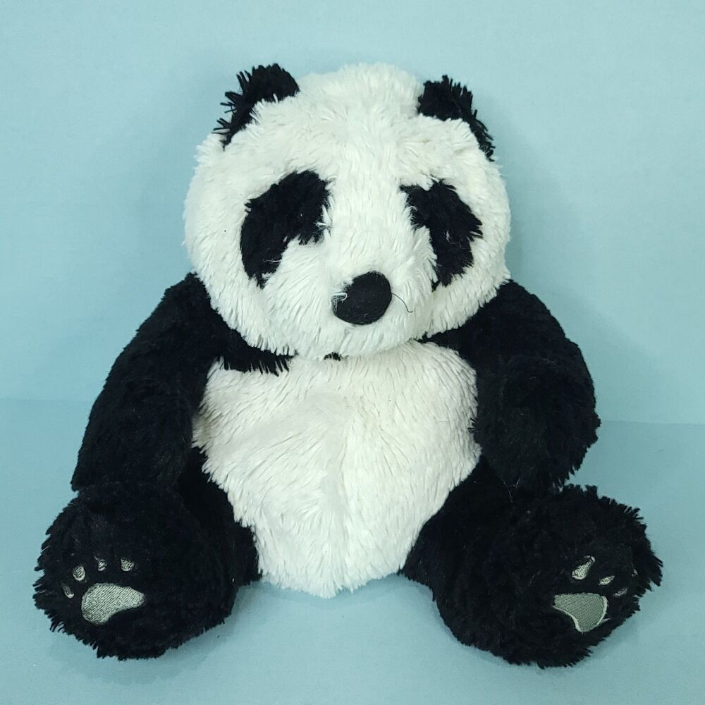 Kohls Cares Black & White Panda Bear Plush Stuffed Animal Silver Paws 10" No Tag
